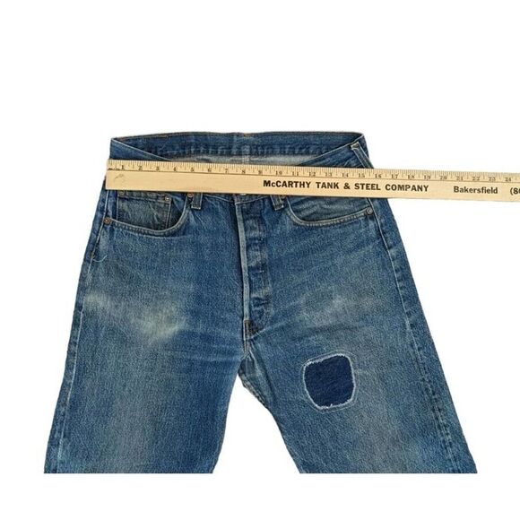 Levi's Men's 501 Red Tab Size 34W 36L 1985-87 Distressed Mended #379 - Picture 3 of 11